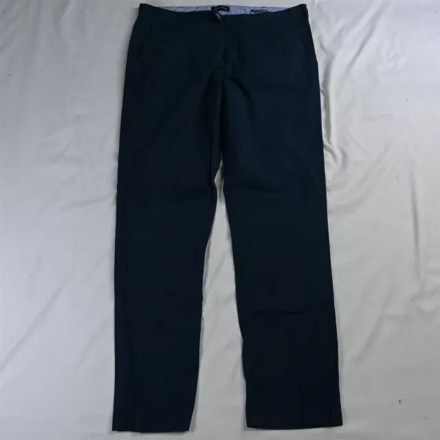 Nautica 36 x 34 Navy Blue Beach Tailored Fit Stretch Flat Front Chino Mens Pants