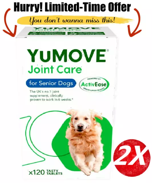 Lintbells Yumove Senior Dog Joint Supplement for Older Stiff Dogs Pack of 240 UK