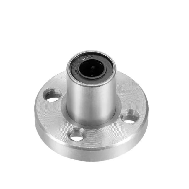 LM6UU Round Flange Linear Ball Bearings, 6mm Bore Dia, 12mm OD, 19mm Length 1Pcs