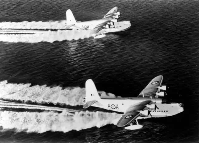 New 6 X 4 Photograph Ww2 Coastal Command Short Sunderland Flying Boat 2