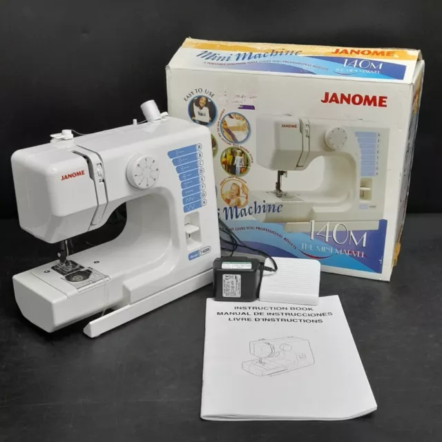 Janome Mini Michael 140m Sewing Machine Boxed Pedal Power & Instructions -CP