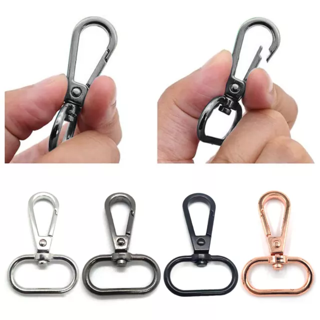 20 xSwivel Lobster Trigger Clasps with D Ring Keyring Hook for Keychain Bag 25mm