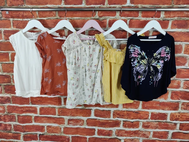 Girls Bundle Age 6-7 Years Next H&M M&S Etc Short Sleeve T-Shirts Tops Set 122Cm