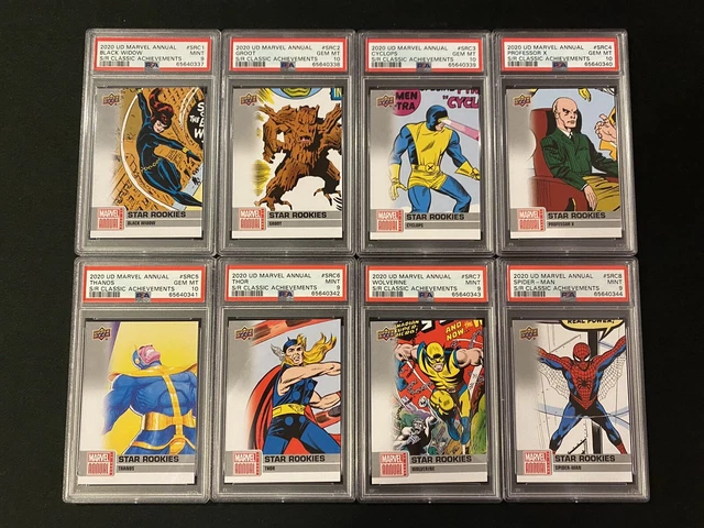 2020 UD Marvel Annual Star Rookies Complete Set #SRC1-#SRC8 PSA 9 & 10 Lot