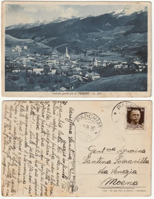 Tesero - Trento - Veduta Generale - Viagg. 1930 -93665-