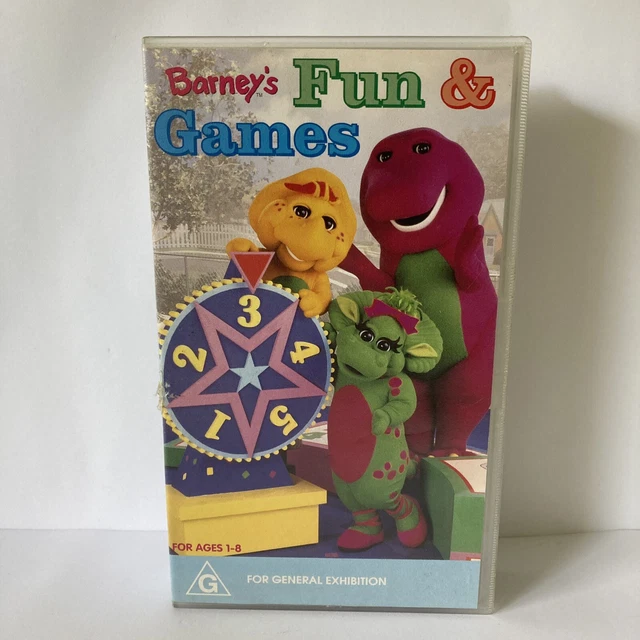 BARNEY THE PURPLE Dinosaur - Barney’s Fun & Games - VHS 1996 Tested