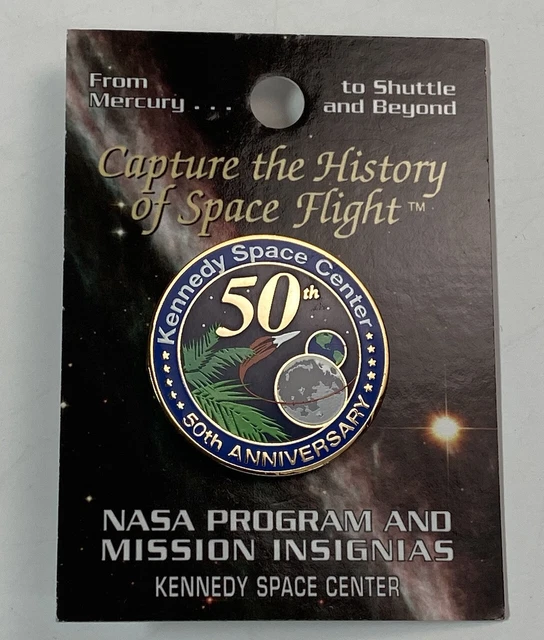 NASA Kennedy Space Center 50th Anniversary Pin 2007 From Mercury To Shuttle New