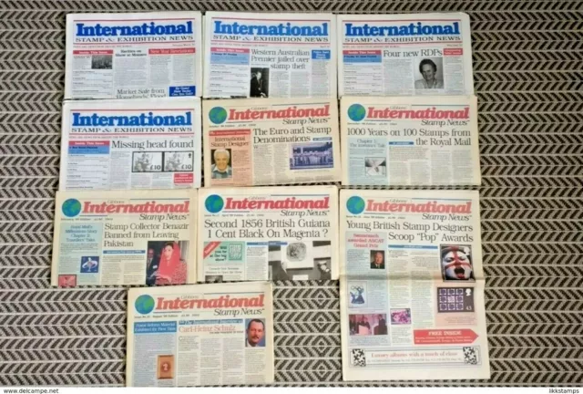 Gibbons International Stamp And Exhibition News 10 Issues Between 1997 & 99  #B6