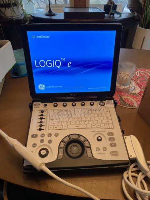 GE Logiq E R8 Portable Ultrasound Machine with 5 Probes (OB, Vasc, Gen) and Case 2