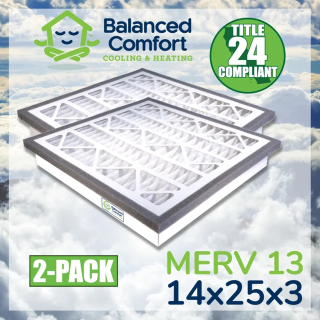 14x25x3 MERV 13 Return Air Grille Filter - 3" Inch