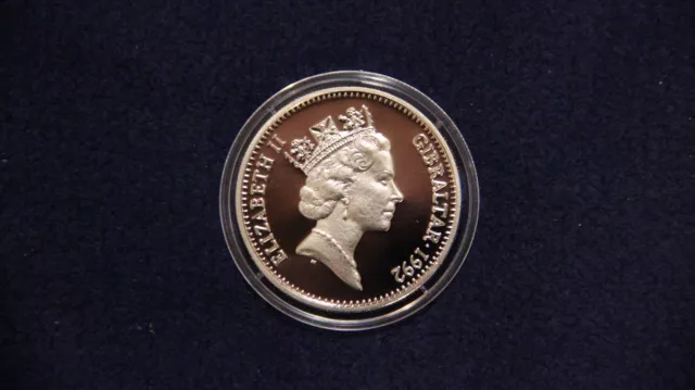 Gedenkmünze Elizabeth II, Gibraltar 1992 2 Pounds  28 ECUS, CM-4