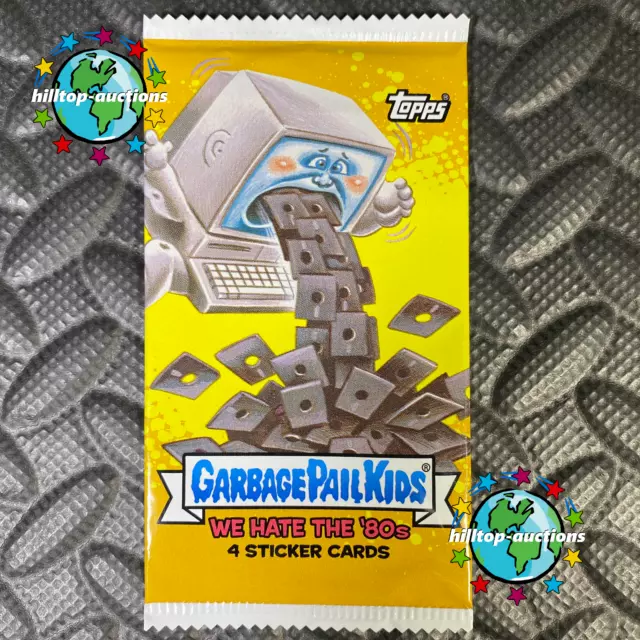 GARBAGE PAIL KIDS 2018 WE HATE THE 80s NEW/SEALED PACK 4-CARDS dollar tree TOPPS