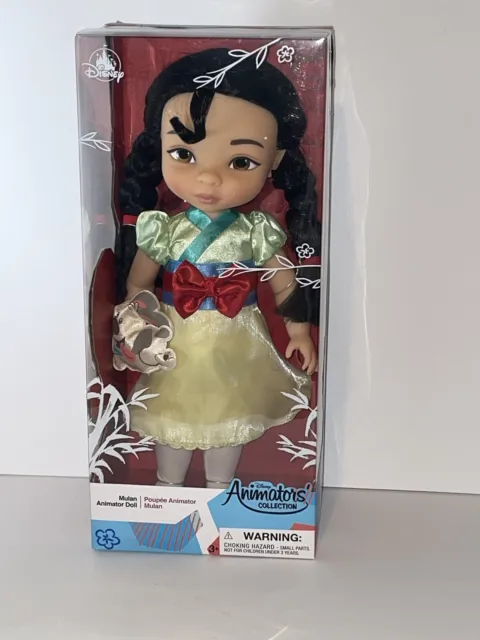 Disney Mulan Animator Collection 16” Disney Store Toddler Princess Doll NEW NIB