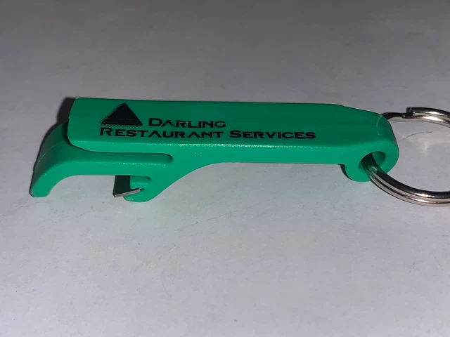 Green Advertising Bottle Opener Keychain