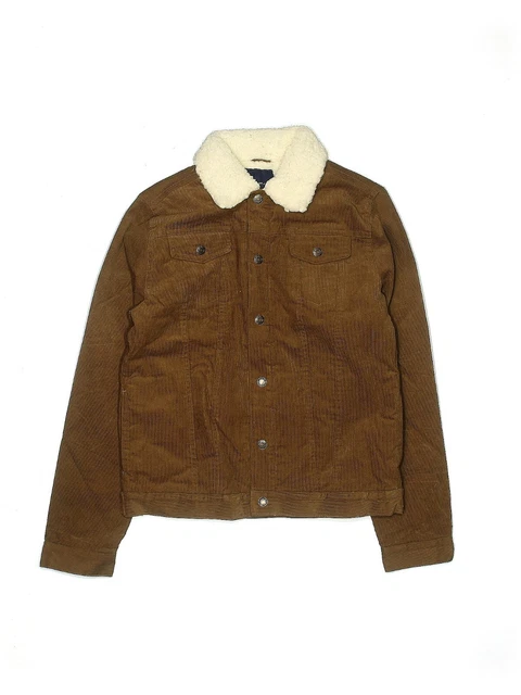Janie and Jack CORDUROY TRUCKER SHERPA COLLAR JACKET sz 7