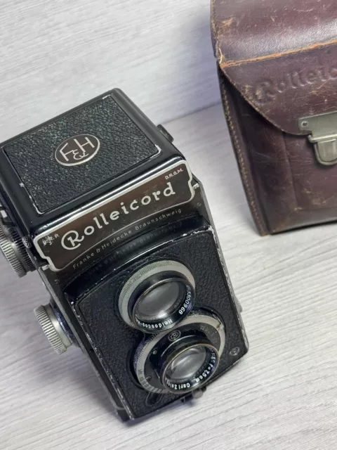 Rolleicord TLR Camera Franke& Heidecke Braunschweig Carl Zeiss Jena Triotar Lens 3