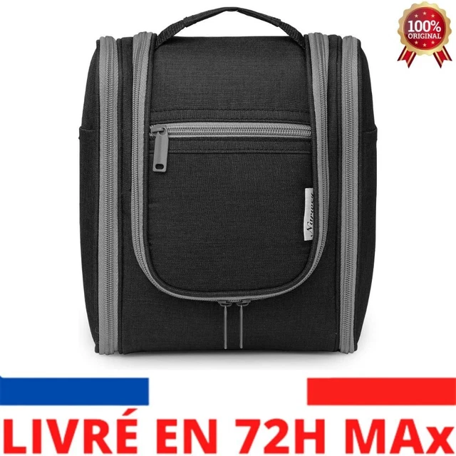 Trousse de toilette homme simili cuir pour voyage