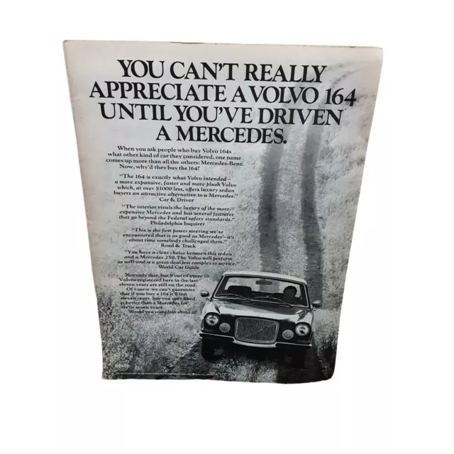 1970 Volvo 164 vintage Original ad