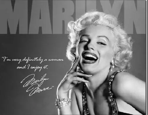 Nostalgic Tin Metal Sign - Marilyn Monroe I'm Definitely A Woman Quote #1532