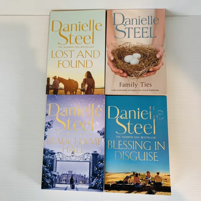 Danielle Steel Bundle Lot x 4 Lost & Found Family Ties Beauchamp Hall Blessing