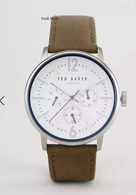 Ted Baker TE15066004 men's watch, real leather strap