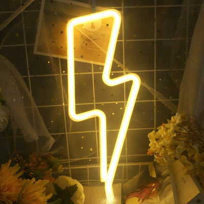 Protecu USB ou Batterie alimenté Néon Lumières veilleuse murale pour Chambre Lune Neon Mural LED Enseignes lumineuses Bleu Lampe Neon Light pour Fête de Noël Party Salon Décoration 