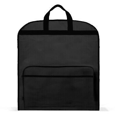 DALIX 60" Professional Garment Bag Cover Suits Pants Gowns Dresses Fold Black