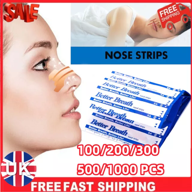 100PCS Better Breath Nasal Nose Strips Right Easy Stop Anti Snoring Sleeping