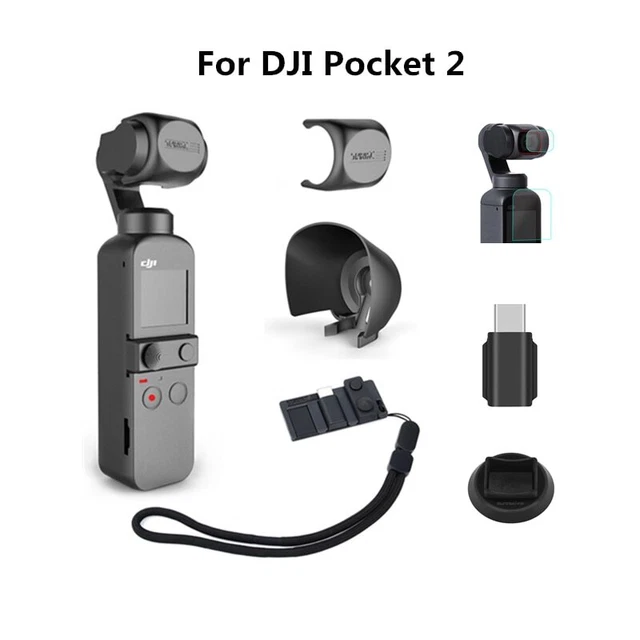 DJI Osmo Pocket2 Cámara Cubierta Película Teléfono Adaptador Parasol Base Soporte de Escritorio