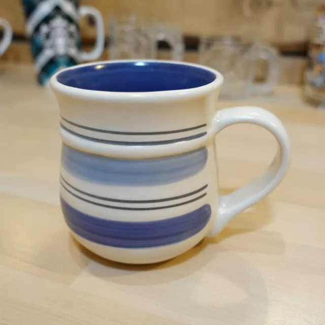 1 Pfaltzgraff Mug Cup Rio Blue Stripes Rings Stoneware 2 Available   Swanky Barn