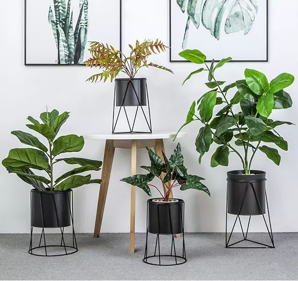 Flower Greens Metal Pot indoor Outdoor W Metal Stand Nursery Plant Container