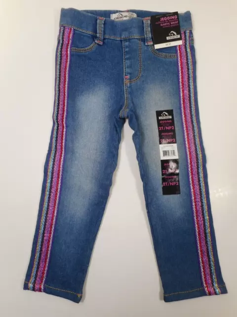 Jordache Jeggings Blue Jeans Girls Fashion Toddler Elastic Waist Denim Pants 2T