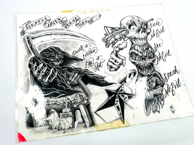 De colección Tattoo Shop Flash #4 años 90 años 2003 SNK segador cementerio cráneos muerte