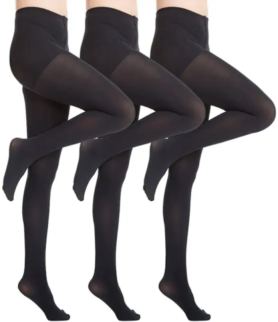 MANZI Tights for Women Tummy Control Semi-Opaque Pantyhose Pack of 2