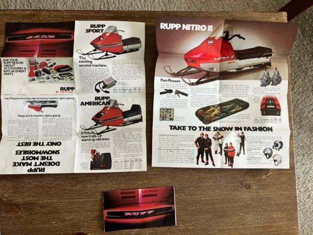 Vintage 1973 RUPP Snowmobile Sales Brochure *Fold Out* | Mint Condition |