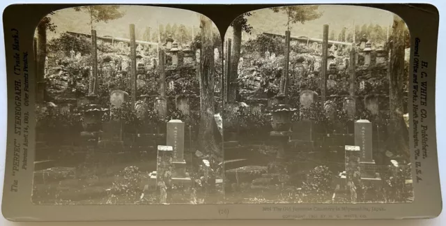 Japan Miyanoshita Le Vieux Friedhof Japanische Foto Stereo Vintage P81L9n52