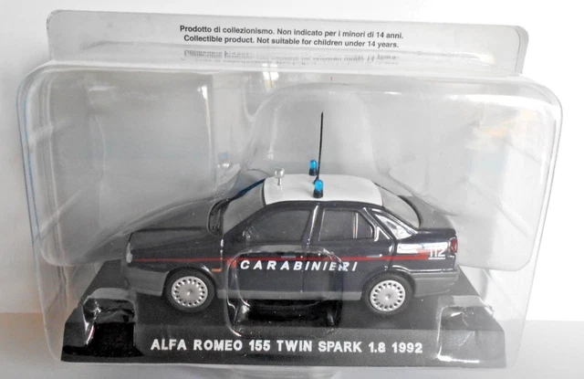 ALFA ROMEO 155 Twin Spark 1.8 Blu Carabinieri Die Cast 1:43 Scatola De - Foto 5