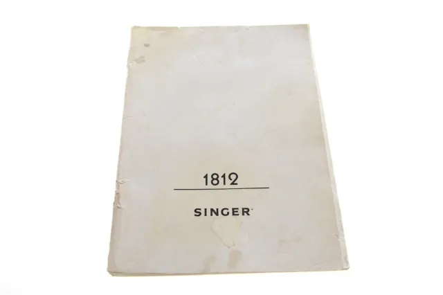 Original Bedienungsanleitung für Singer 1812 Nähmaschine
