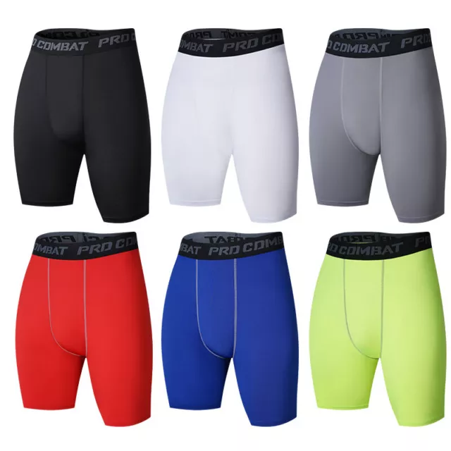 Mens Compression Quick Dry Shorts Gym Fitness Running Leggings Short Pants M-3XL