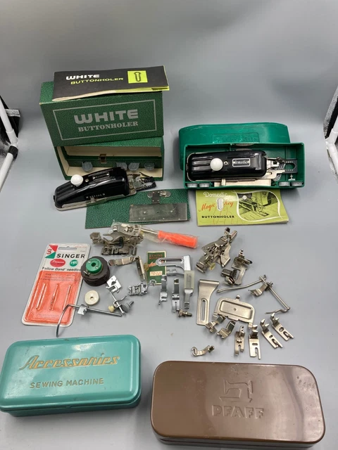 Vintage LOT of SEWING MACHINE PARTS Attachments, Accessories GREIST PFAFF Vintage LOT of SEWING MACHINE PARTS Attachments, Accessories GREIST PFAFF