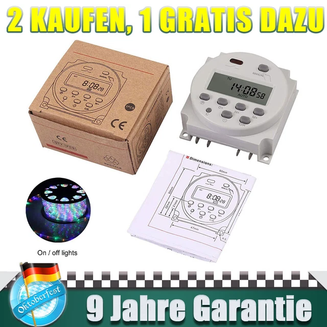 12V temporizador LCD digital programable temporizador temporizador microordenador