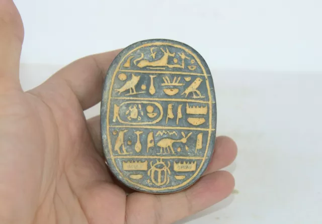 Rare Ancient Nile Scarab Amulet For Protection In Egyptian Mythology BC 2