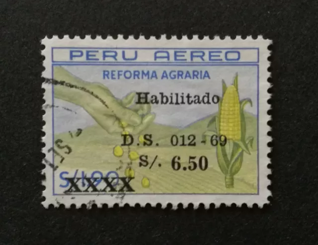 Peru 1969 Briefmarke Flugpostmarke Stamp *Sowing Hand* Mi-Nr: PE 713
