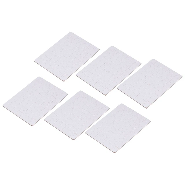 6 Sets Blank Puzzles 63pcs 13x18cm White Assembly DIY Sublimation Blanks Puzzles