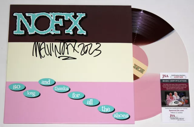 Eric Melvin Signed Nofx So Long & Thanks For Shoes Lp Vinyl Record Album Jsa Coa