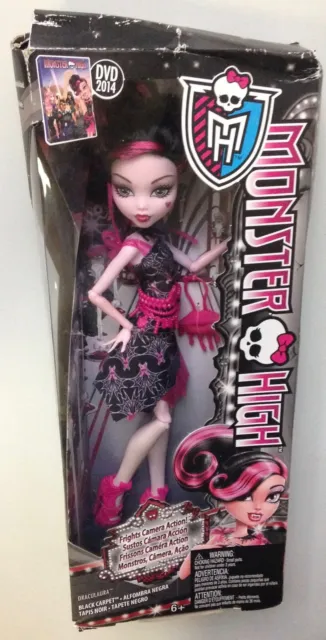 2013 Monster High MISB 11" Frights Camera Action Draculaura Doll Mattel