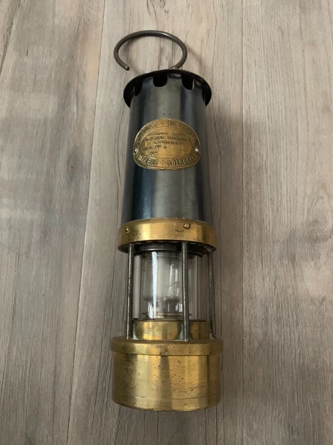 1937 Brass & Steel Miners Lamp E Thomas & Williams No4 Wales ETW Fully Working
