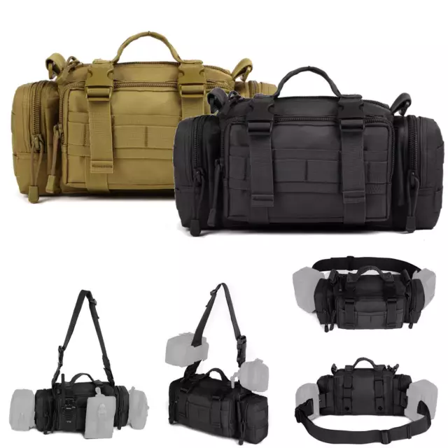 Men Military Tactical Waist Bag Molle Crossbody Shoulder Bag Fanny Pack Handbag