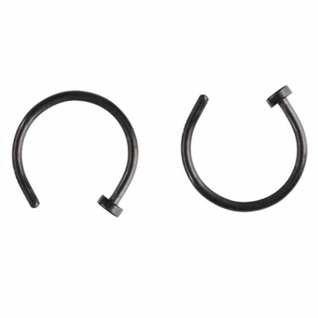 ZXTGBQ 6 Pezzi Piercing Naso in lega, Anelli per Labbro Cartilagine Conchiglia Orecchini Elica Naso Anello, Ipoallergenico Body Piercing, Naso Cerchio per Donna Uomo, 10MM, Argento