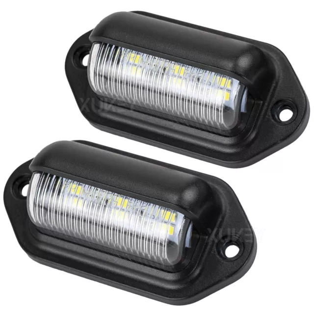 2x LED Kennzeichenbeleuchtung 12V 24V Kennzeichen kaltweiß Anhänger PKW LKW ，DE